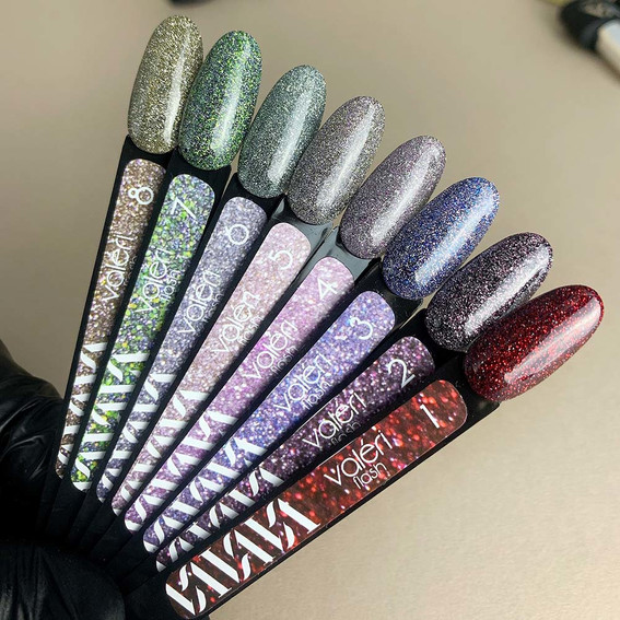 Lakier hybrydowy odblaskowy VALERI Flash № 05 różowo-srebrny 6 ml (VFl6-05) - Фото №3