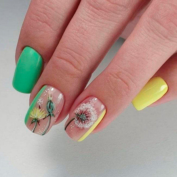 Manicure z kwiatami (Polne Kwiaty)