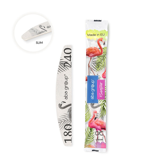 Nail file safe package Aba Group Half Moon 180/240 SLIM - FLAMING - Фото №2