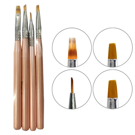 Zestaw pędzli do manicure BLING 4 szt. - Фото №1