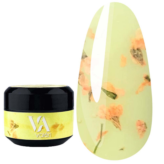 Gel with dried flowers Valeri Flower Garden Gel №05 yellow with dried flowers 5 ml (VFG5-5) - Фото №1