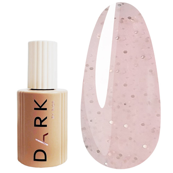 База DARK PRO base Shine 07 молочно-розовый с серебряными блестками 15 мл - Фото №1