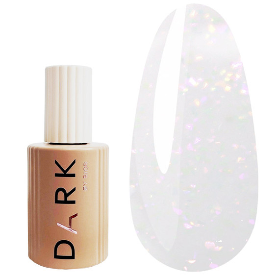 База DARK PRO base Shine 09 молочный с розовыми блестками 15 мл - Фото №1