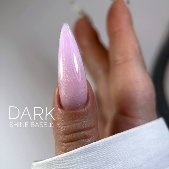 База DARK PRO base Shine 11 розовый с розовыми блестками 15 мл - Фото №3