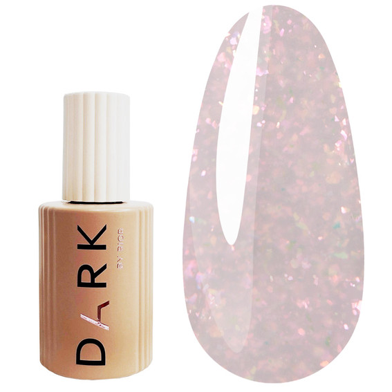 База DARK PRO base Shine 13 персиковый с розовыми блестками 15 мл - Фото №1