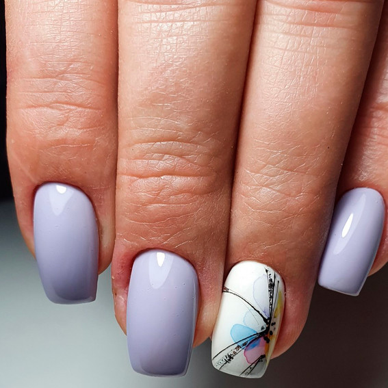 Minimalist manicure (Watercolor)