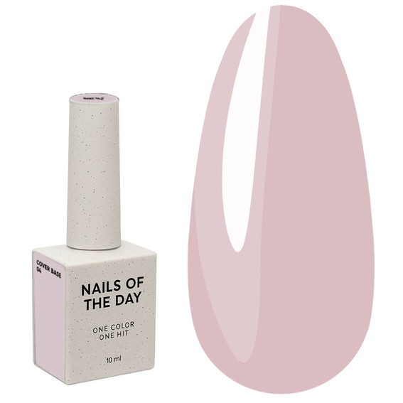 Baza hybrydowa NAILSOFTHEDAY Cover NEW Formula № 04 pudrowy róż 10 ml - Фото №1