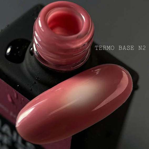 Baza hybrydowa NAILSOFTHEDAY Termo №02 bladoróżowy, mleczny 10 ml - Фото №2