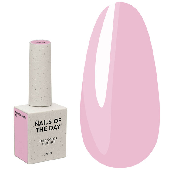 Baza hybrydowa NAILSOFTHEDAY Cover NEW Formula nr 02 różowo-nude 10 ml - Фото №1