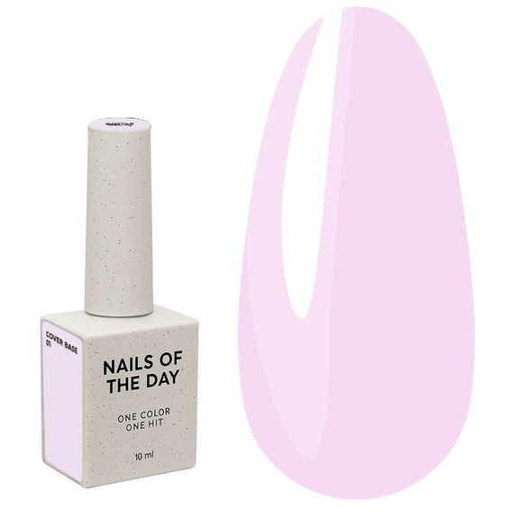 Baza hybrydowa NAILSOFTHEDAY Cover NEW Formula № 01 delikatny różowy 10 ml - Фото №1