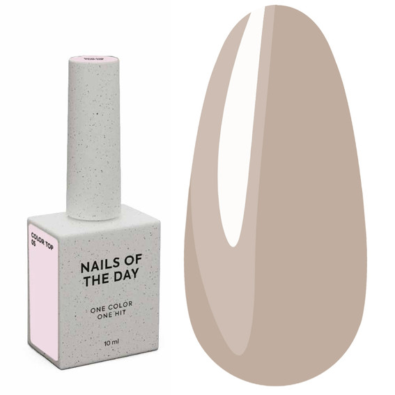 Топ NAILSOFTHEDAY Color top 05 коричневый нюд 10 мл - Фото №1