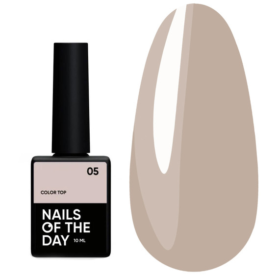 Топ NAILSOFTHEDAY Color top 05 коричневый нюд 10 мл - Фото №1