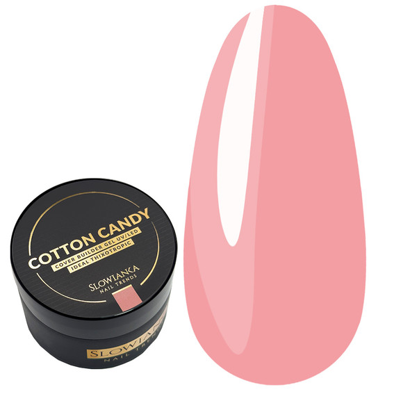 Гель для наращивания Slowianka Builder Gel COTTON CANDY COVER - ideal tixotropic 15 г - Фото №1