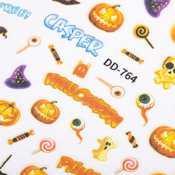 Naklejki do paznokci cienkie samoprzylepne halloween DD-764 - Фото №2