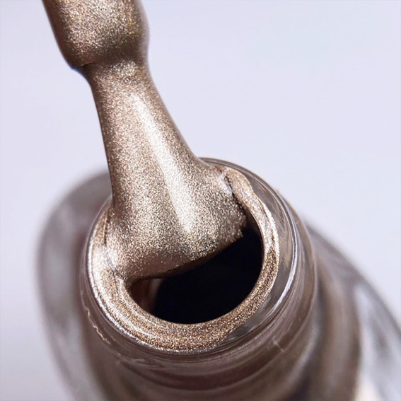 DARK Stamping polish №21 white gold metallic 10 ml - Фото №3