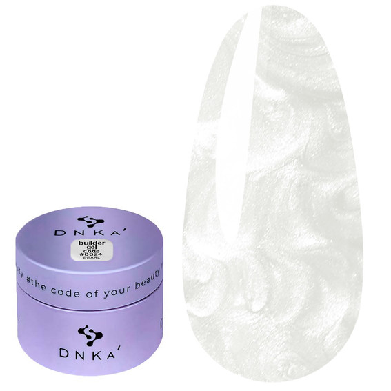 Гель для ногтей DNKa Builder Gel №0024 Pearl молочный с перламутром 30 мл (BGD0024) - Фото №1