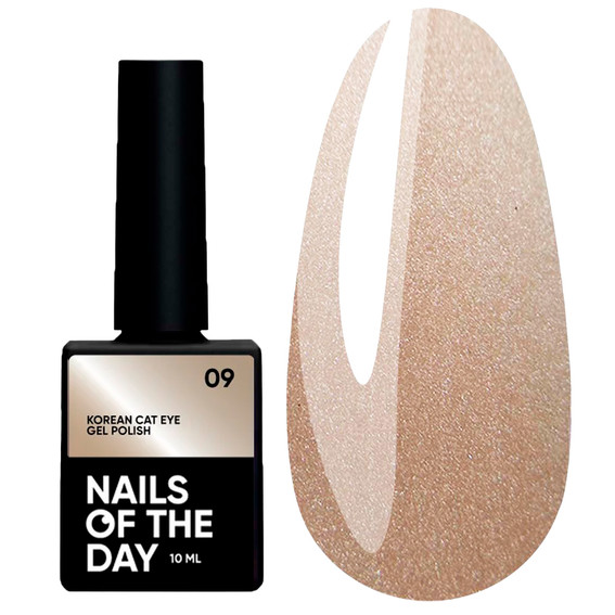 Гель-лак NAILSOFTHEDAY Korean cat eye 09 нюдово-бежевый 10 мл - Фото №1