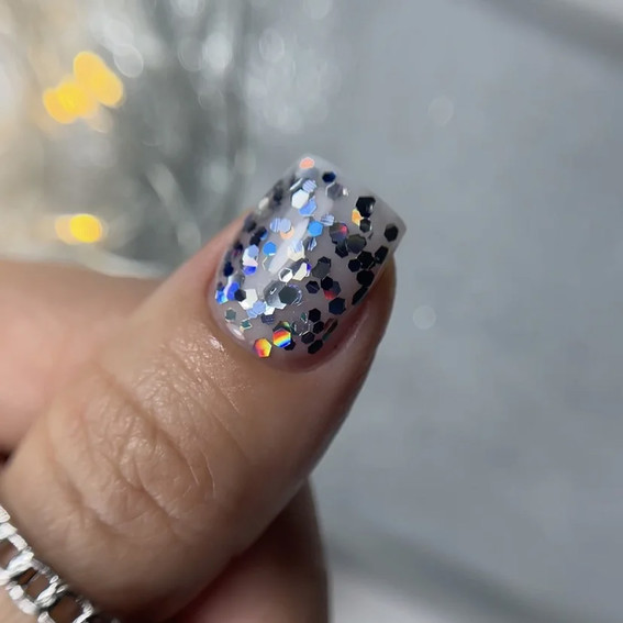 Гель NAILSOFTHENIGHT Dream gel 02 голографическое серебро 5 г - Фото №3