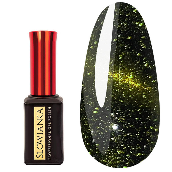 Топ Slowianka No Wipe Flash Cat Eye Green 10 г - Фото №1