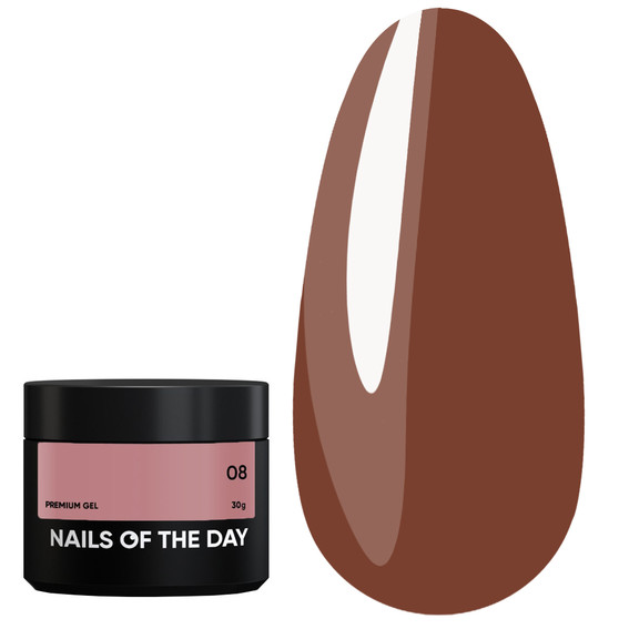 Builder gel NAILSOFTHEDAY Premium gel 08 nude caramel 30 ml - Фото №1