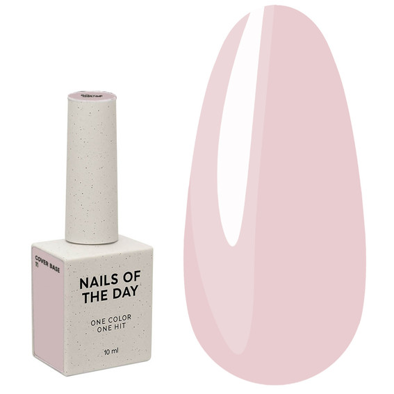 Baza hybrydowa NAILSOFTHEDAY Cover NEW Formula 11 delikatny nude 10 ml - Фото №1