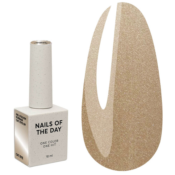 Гель-лак NAILSOFTHEDAY Korean cat eye 09 нюдово-бежевый 10 мл - Фото №1