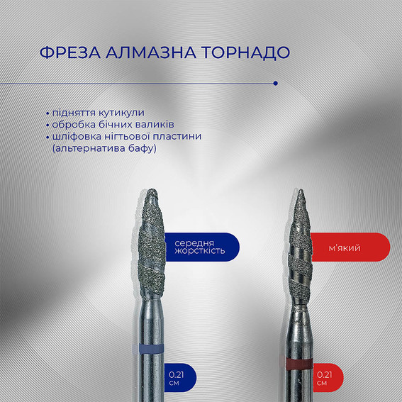 Diamond cutter Touch tornado sharp red 2.1 mm (H0210SD-F) - Фото №2