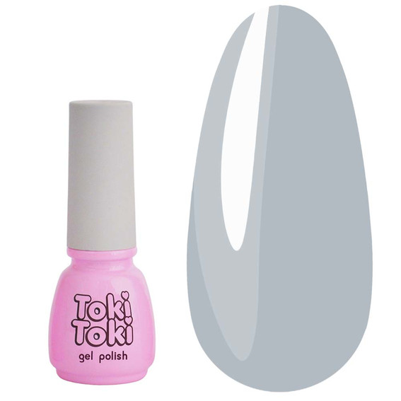 Lakier hybrydowy Toki-Toki № 103 szaro-niebieski 5 ml - Фото №1