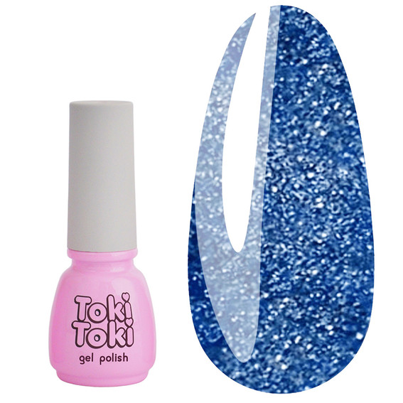 Gel polish Toki-Toki Cosmo № 22 blue reflective 5 ml - Фото №1