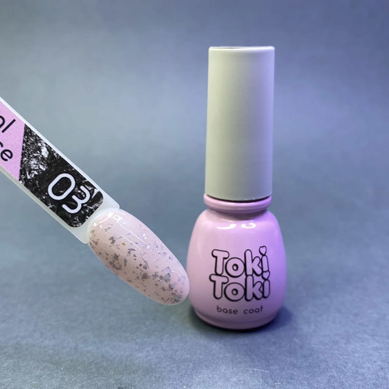 Base Toki-Toki Potal 003 pink with silver leaf 5 ml - Фото №3