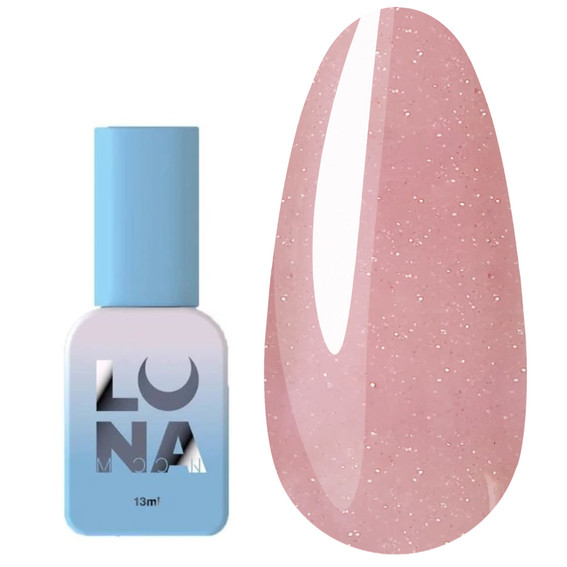 База Lunamoon Opal Base №3 бежевый с блестками 13 мл - Фото №1