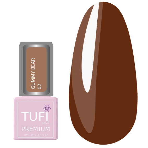 Гель-лак TUFI profi PREMIUM Gummy Bear 02 Choco Nougat 8 мл (0318253) - Фото №1