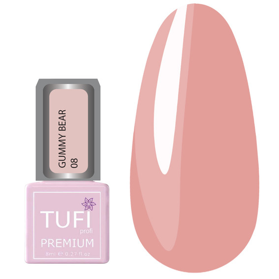 Gel polish TUFI profi PREMIUM Gummy Bear 08 Peach Sorbet 8 ml (0318259) - Фото №1