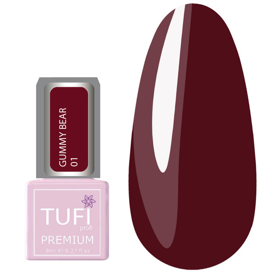 Гель-лак TUFI profi PREMIUM Gummy Bear 01 Blackberry Jam 8 мл (0318252) - Фото №1