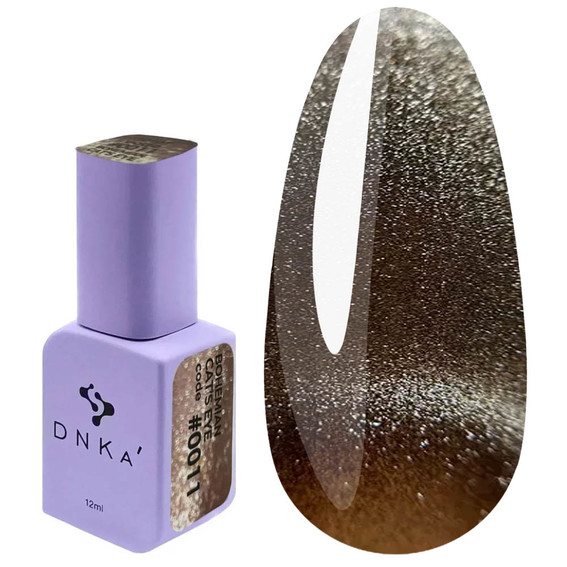 Lakier hybrydowy DNKa Bohemian Cat's Eye 0011 jasny brąz 12 ml (FTCGP0011) - Фото №1