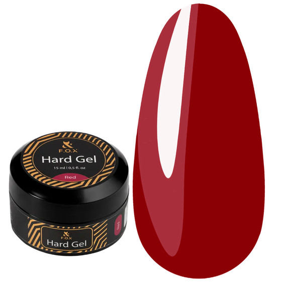 Гель F.O.X Hard gel Red 15 мл - Фото №1