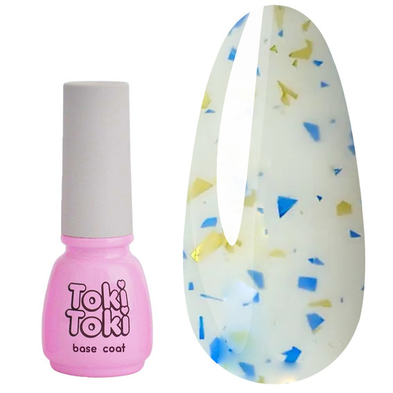 Base Toki-Toki Potal 014 Bravery white with blue and yellow leaf 5 ml - Фото №1