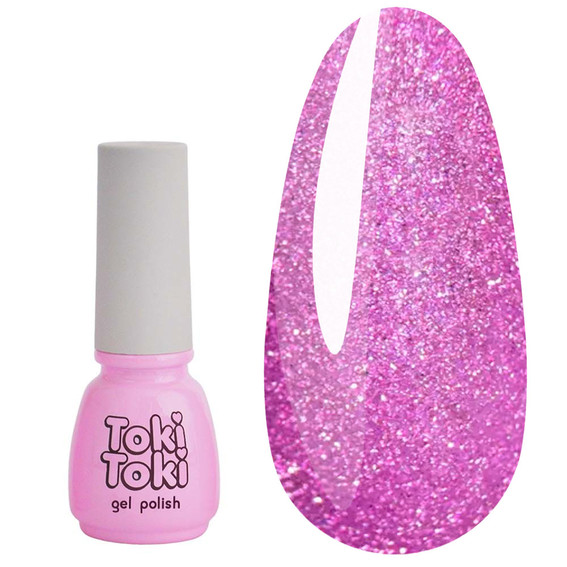 Lakier hybrydowy Toki-Toki Glitz GZ02 odblaskowy jasnofioletowy 5 ml - Фото №1