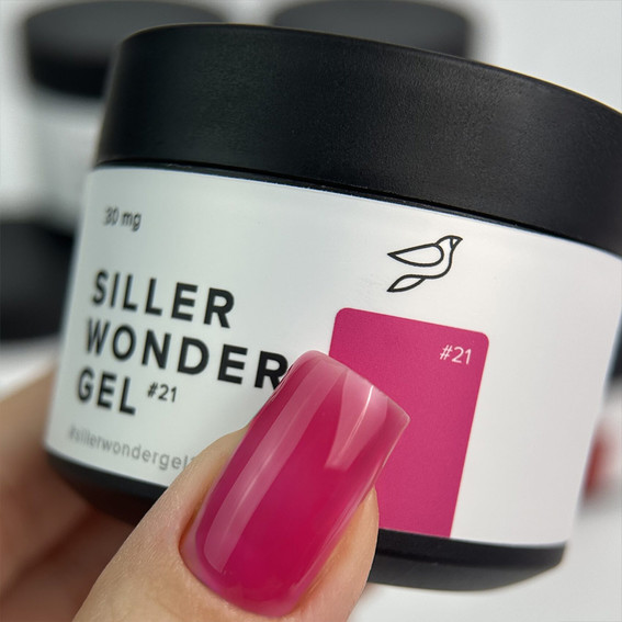 Żel do przedłużania Siller UV/LED One Phase Wonder Gel №21 fuksja 30 ml (NF-00021889) - Фото №2
