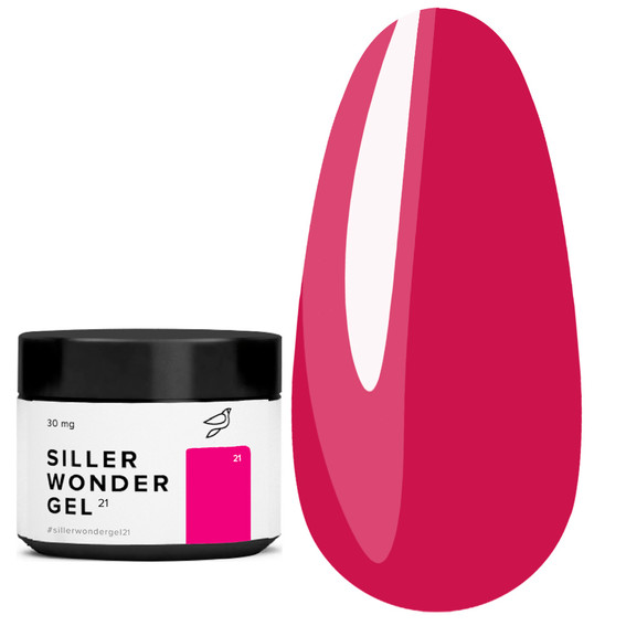 Żel do przedłużania Siller UV/LED One Phase Wonder Gel №21 fuksja 30 ml (NF-00021889) - Фото №1