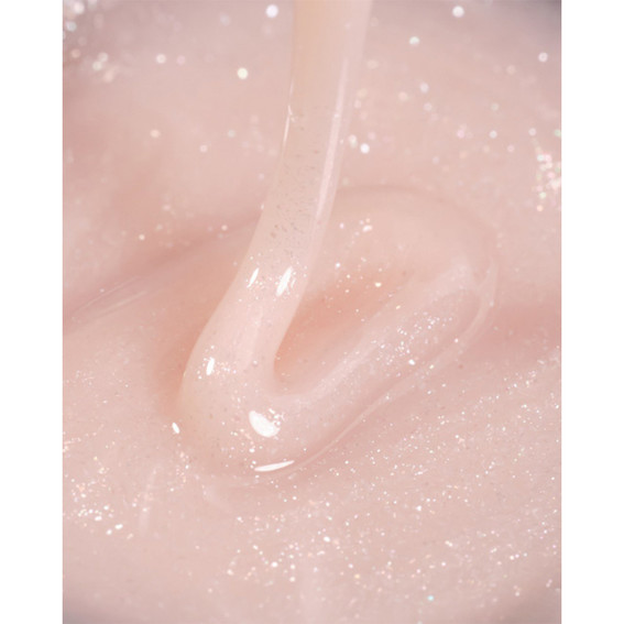 Gel for extensions DARK Medium Gel №46 milky pink with shimmer 15 ml - Фото №2