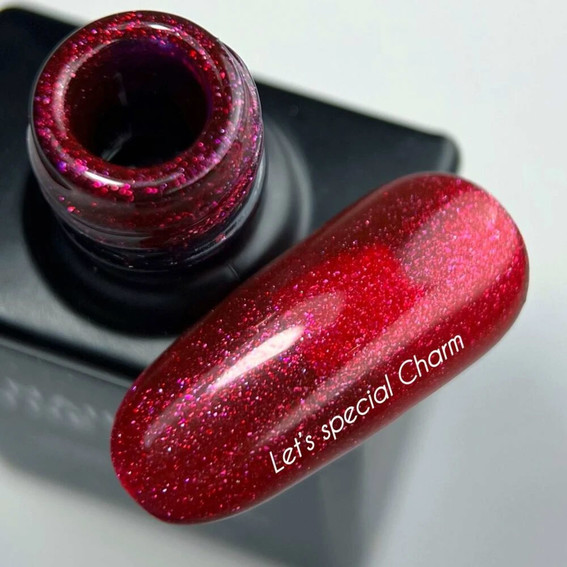 Гель-лак NAILSOFTHEDAY Let's Special Charm темно-розовый с шиммером 10 мл - Фото №2
