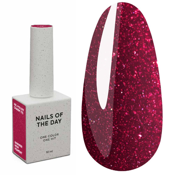 Гель-лак NAILSOFTHEDAY Let's Special Charm темно-розовый с шиммером 10 мл - Фото №1