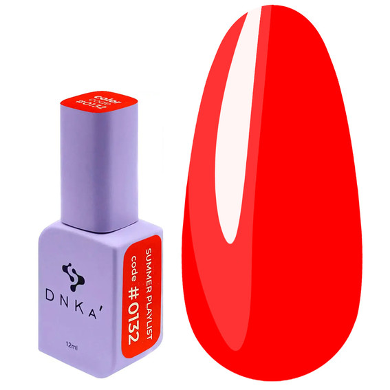 Gel polish DNKa Summer Playlist 0132 fiery red 12 ml (GPDC0132) - Фото №1