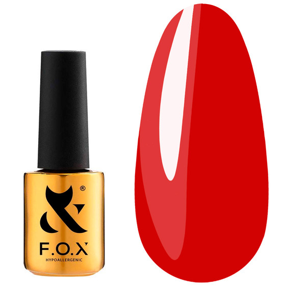 Lakier hybrydowy F.O.X Lipstick Collection 004 namiętny czerwony 7 ml (LC - 04) - Фото №1