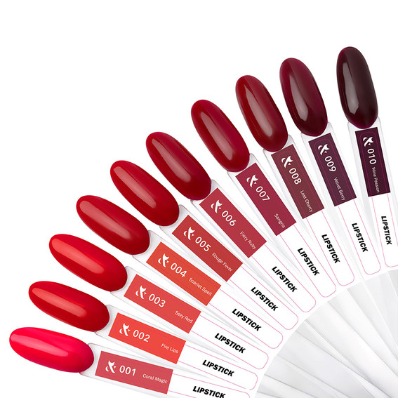 Гель-лак F.O.X Lipstick Collection 007 насыщенный винный 7 мл (LC - 07) - Фото №2