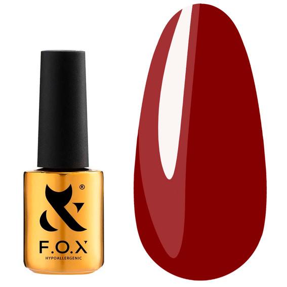 Гель-лак F.O.X Lipstick Collection 008 красный с вишневым оттенком 7 мл (LC - 08) - Фото №1