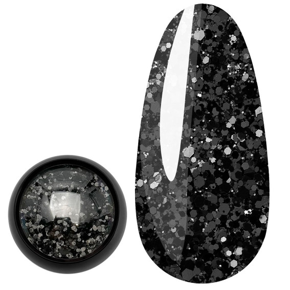 Декор для ногтей Slowianka Black Snow 1 г - Фото №1