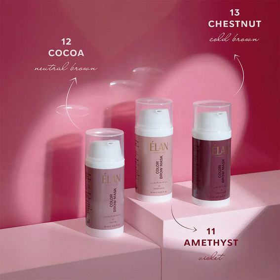 Тонирующая маска ELAN COLOR BROW MASK 2.0 для бровей 2-в-1 11 AMETHYST 10 мл - Фото №3