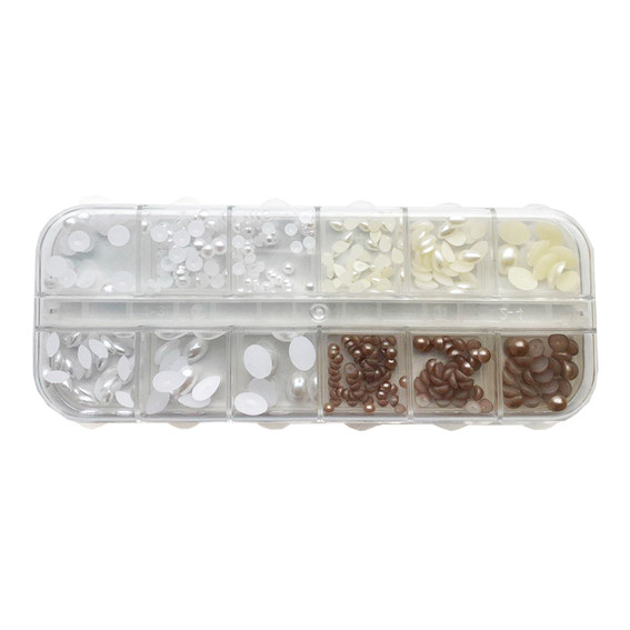 Nail decoration set MANY BEAUTY 12in1 different shapes (MODEL NR 34)